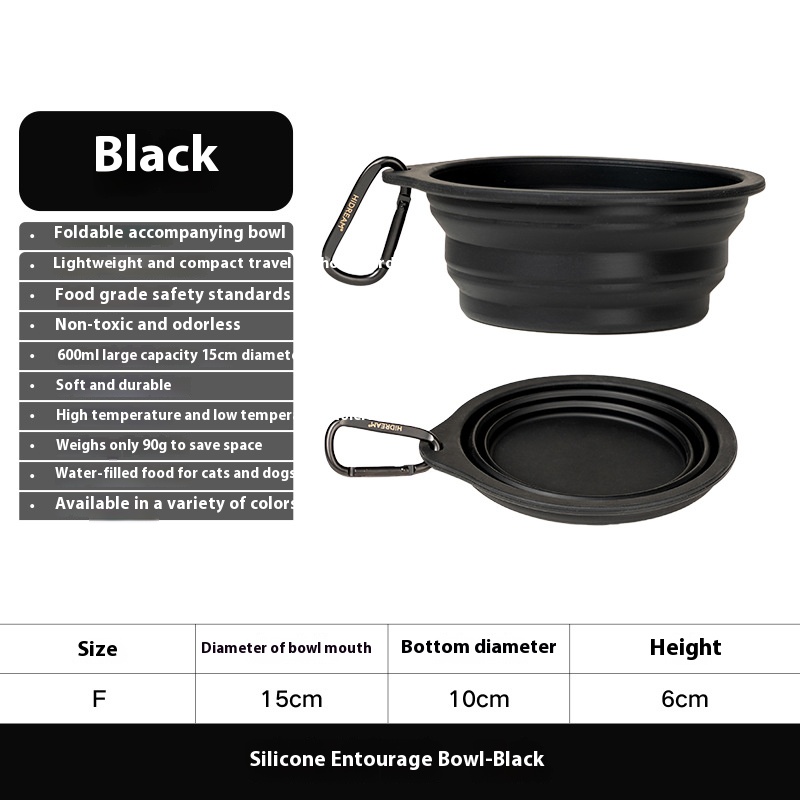 Dog bowl silicone foldable bowl large dog outdoor out pet cups portable foldable dog basin cat bowl