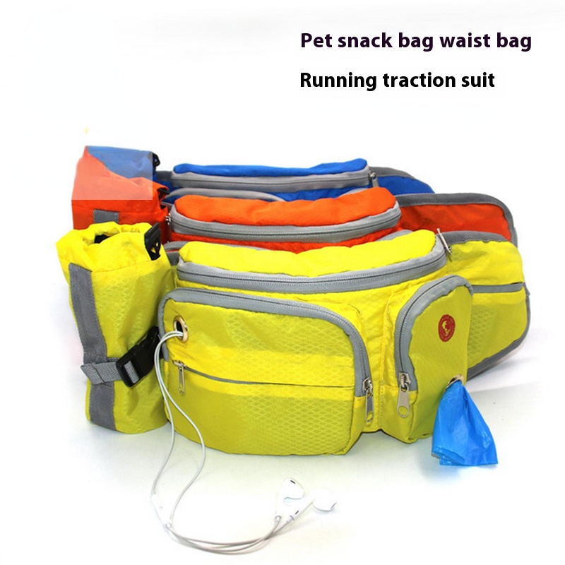 Pet Training bag dog running haulage rope package outdoor convenient dog walking training snack pack Golden Retriever