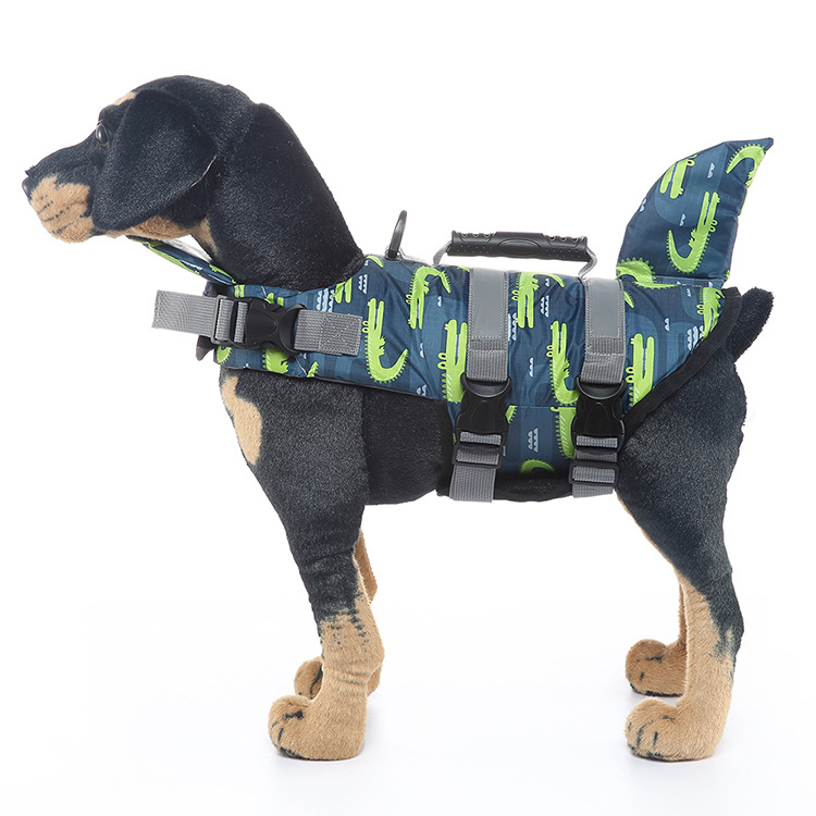 Cartoon Fishtail Dog Life Jacket | Anti-Drowning Vest for Medium and Large Dogs