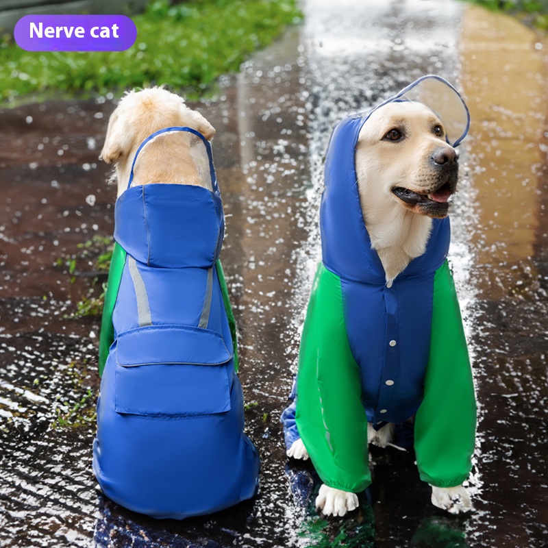 Medium & Big Dog Raincoat - Four-leg all-inclusive raincoat