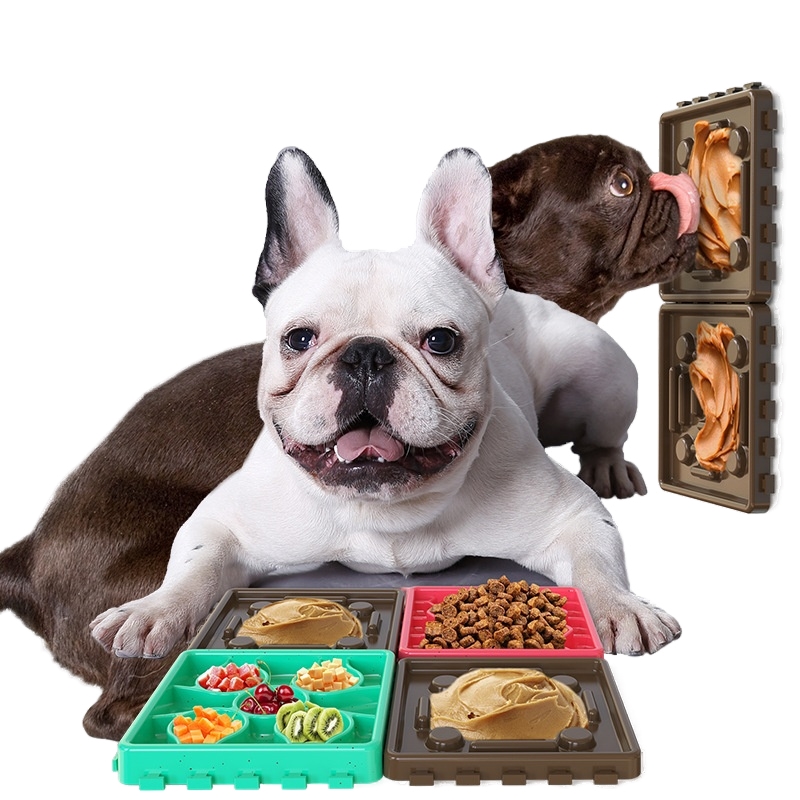 Licking plate slow food mat anti-choke dog basin foldable dog bowl