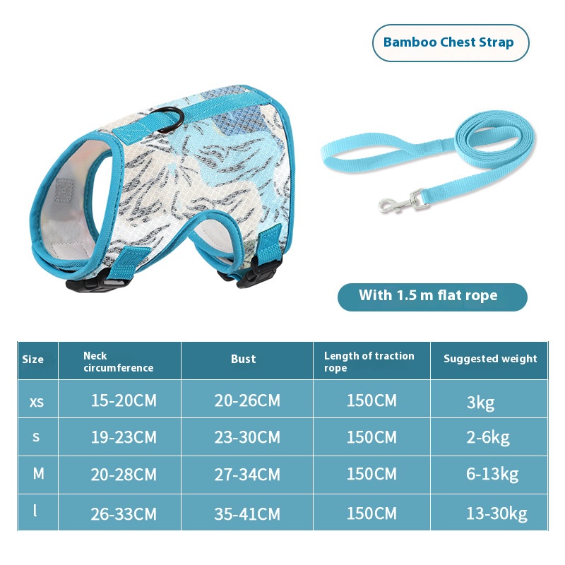 Pet hand holding rope vest dog hand holding rope reflective explosion-proof dog leash pet strap pet supplies