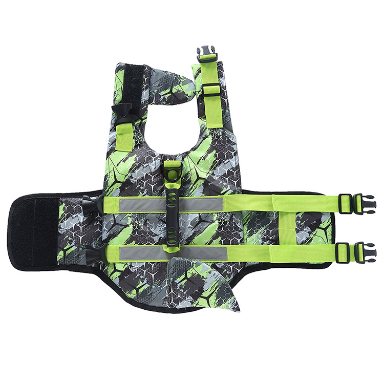 Cartoon Fishtail Dog Life Jacket | Anti-Drowning Vest for Medium and Large Dogs