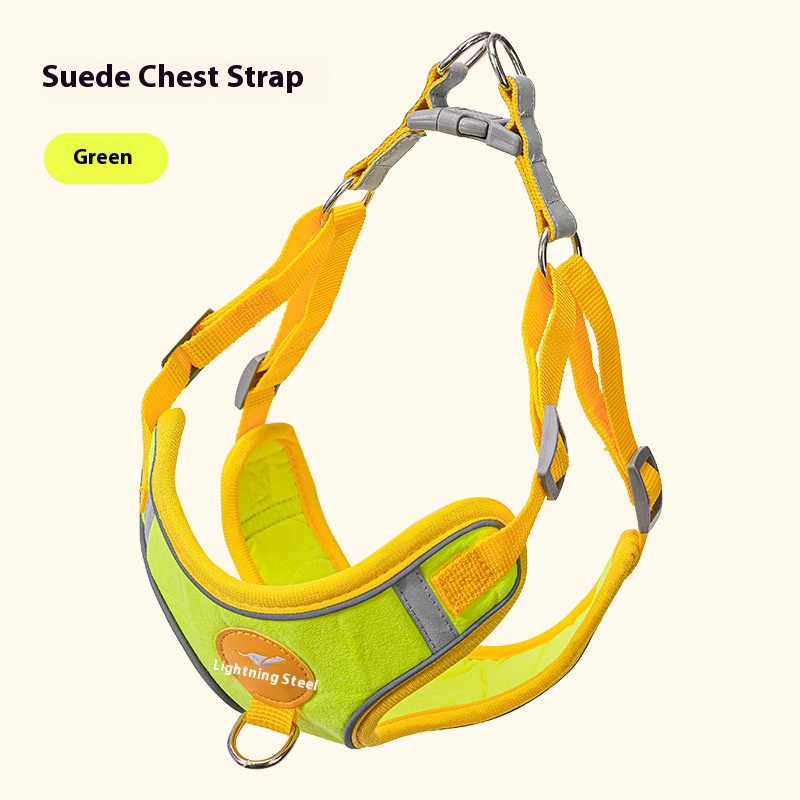 Dog hand holding rope pet's chest-back with pet's chest-back dog breast strap reflective dog leash chest strap one piece dropshipping