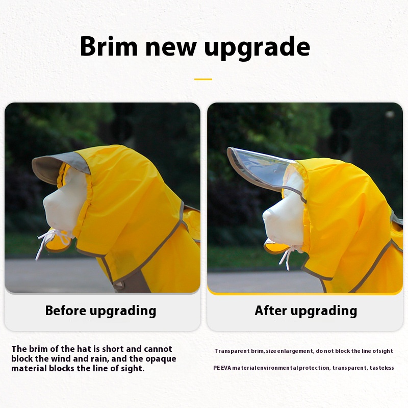 Four-Legged Dog Raincoat for Medium to Large Breeds - Waterproof, All-Inclusive, Reflective