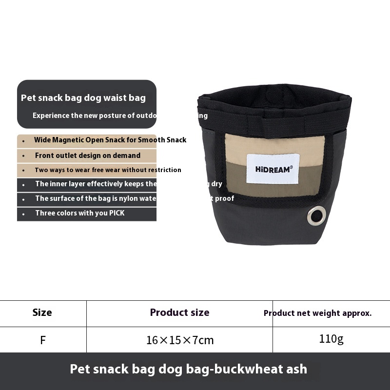 Pet portable bag compact pet snack bag dog training waist bag