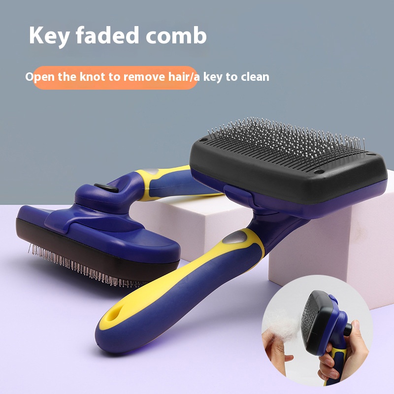 Pet comb cat automatic hair comb cat comb dog hair remover self-cleaning needle comb pet supplies