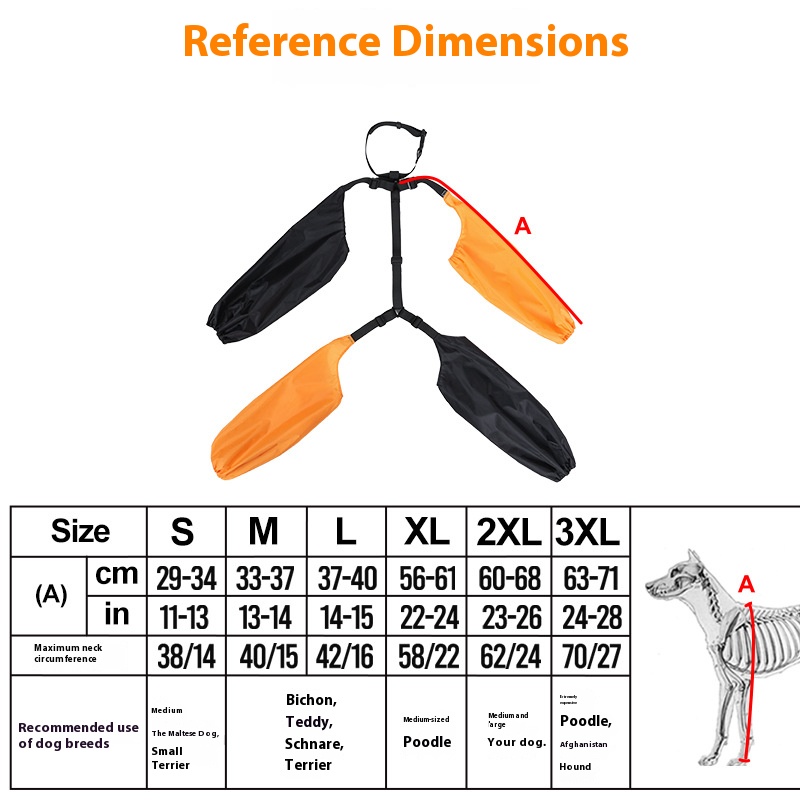 Dog's straps leg warmer rainwater proof insect-proof foot-wrapped one-piece dog walking dog going out clothes pet urine-proof leg dust-proof pants