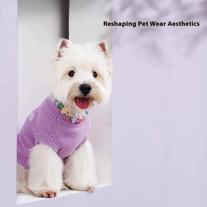 Warm Dog Sweater Vest - Anti-Static, Small & Medium Dogs, Elastic Fit