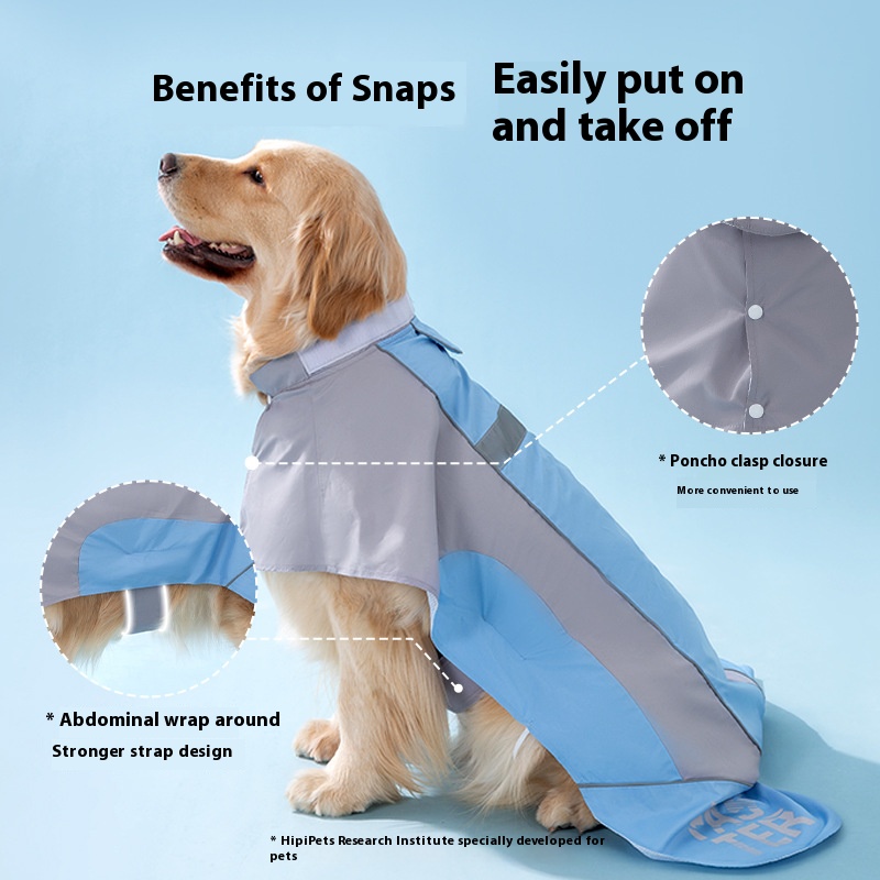 Best Dog Raincoat with Hood - Waterproof and Reflective Slicker for Large Dogs