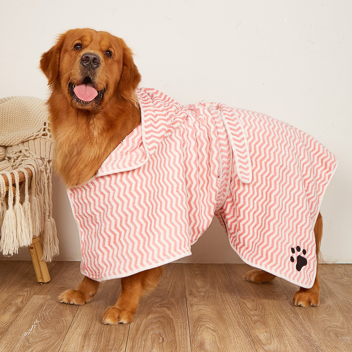 Medium & Big Dog Bathrobe -  Bath towel microfiber dog bathrobe