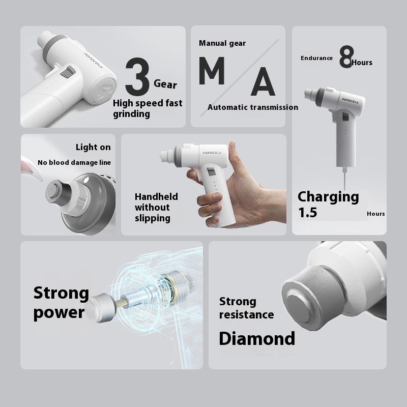 POPO dog nail piercing device pet electric medium large dog nail scissors Sander golden retriever grinding claw exfoliating kit