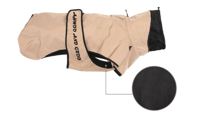Lovinpet Thickened Waterproof Dog Raincoat - Windproof Warm Trench for Large Dogs