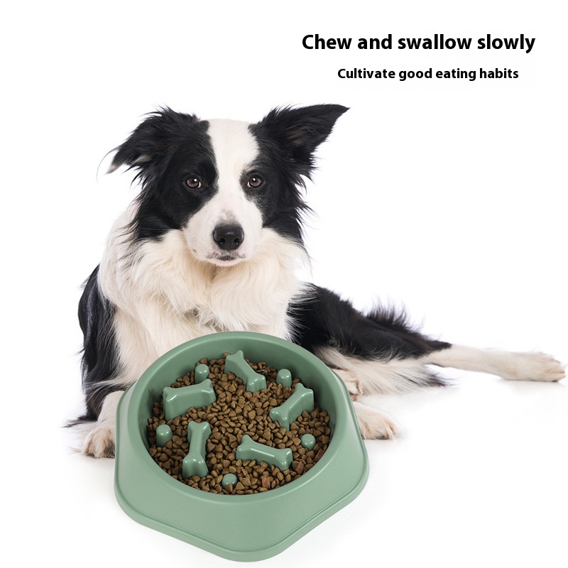 Pet Bowl slow down Food Bowl feeder anti-choke slow feeding bowl food bowl color practical dog bowl pet supplies small size dog tableware