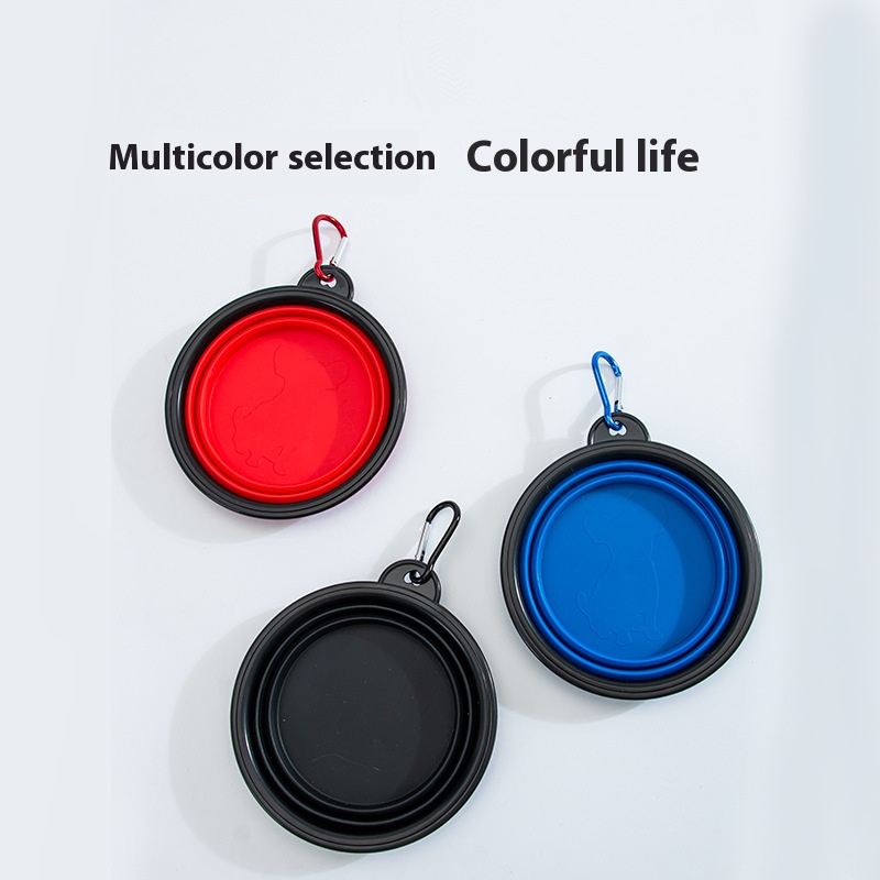 Candy foldable bowl out feeding drinking bowl dog/cat bowl portable hanging backpack Pet Bowl
