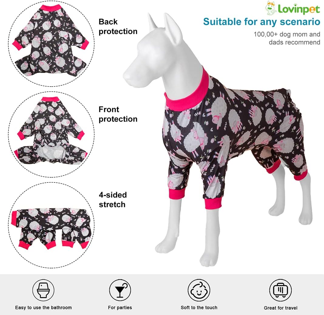 Black Sheep Print Dog PJs