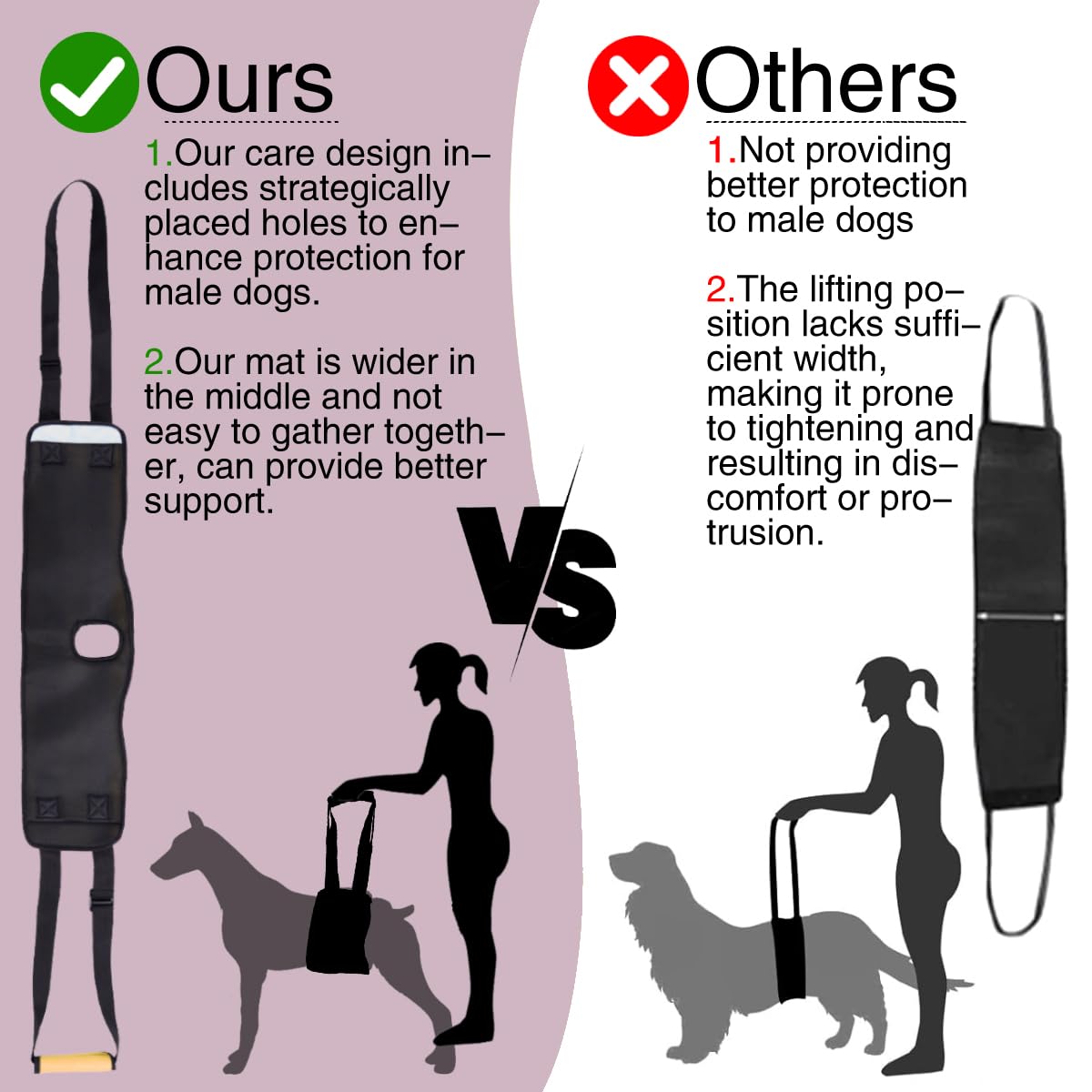 LovinPet Adjustable Dog Lift Harness for Weak Rear Legs|Portable and Comfortable Support Sling|Ideal for Senior,Injured,Disabled Dogs,and Post-ACL Surgery Recovery,Yellow