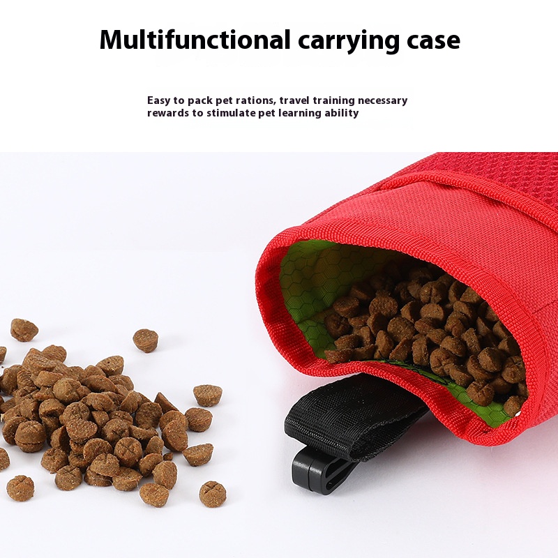 Pet snack bag outdoor walking dog training dog feeding portable belt bag