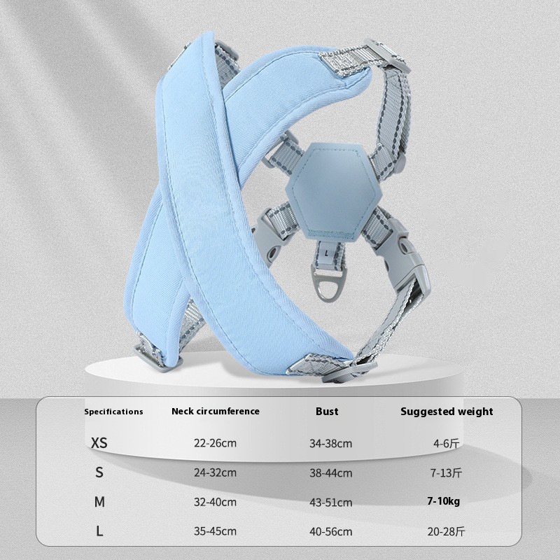 New dog hand holding rope vest-style small dog adjustable anti breaking loose reflective chest strap dog leash dog chain