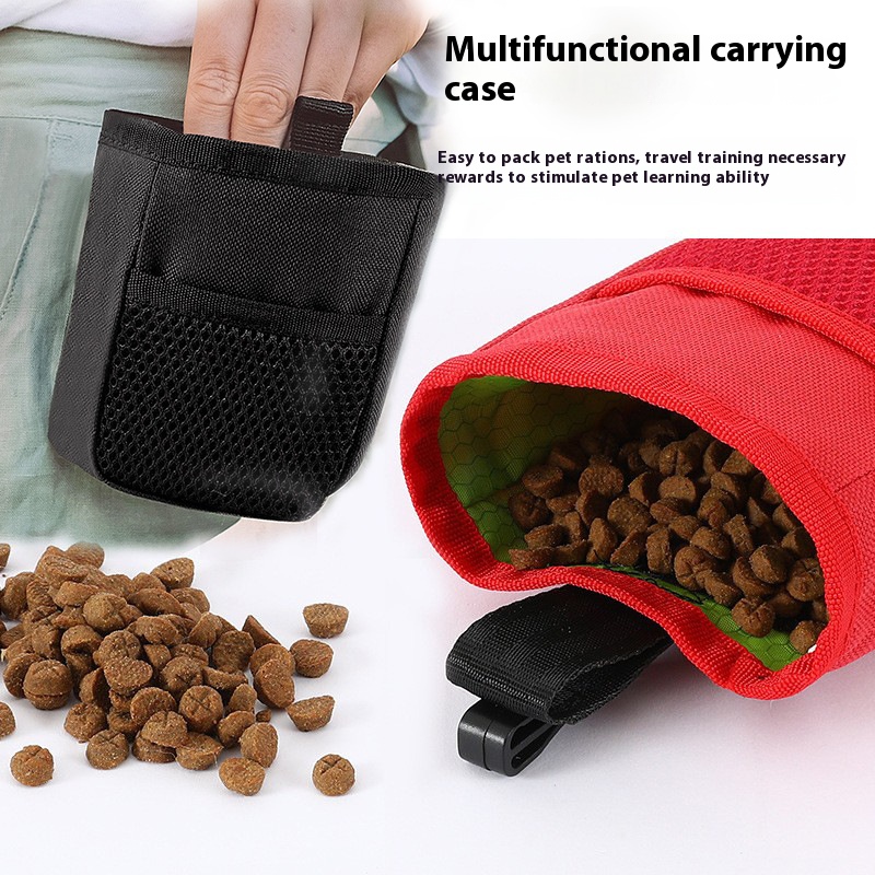 Pet snack bag outdoor walking dog training dog feeding portable belt bag