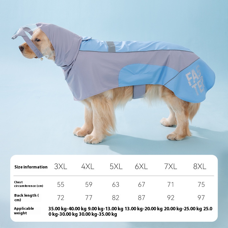 Best Dog Raincoat with Hood - Waterproof and Reflective Slicker for Large Dogs