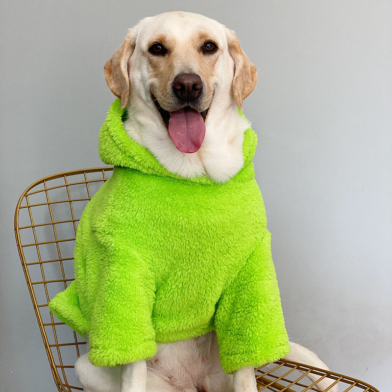 Warm Winter Dog Hoodies for Large Dogs - Thick Fleece Hoodies for Labradors & Golden Retrievers