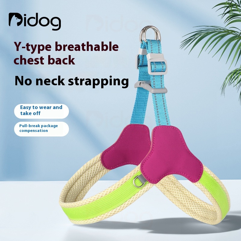 didogpet dog chest and back summer breathable dog hand holding rope small and medium-sized dogs Corgi Bichon outing dog leash