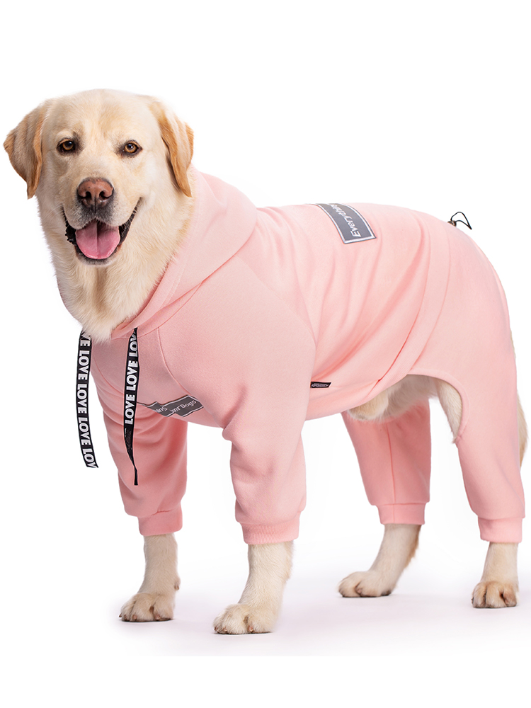 New large dog clothes four-legged pet clothing golden retriever Labrador Alaska hooded sweater autumn and winter clothing free shipping