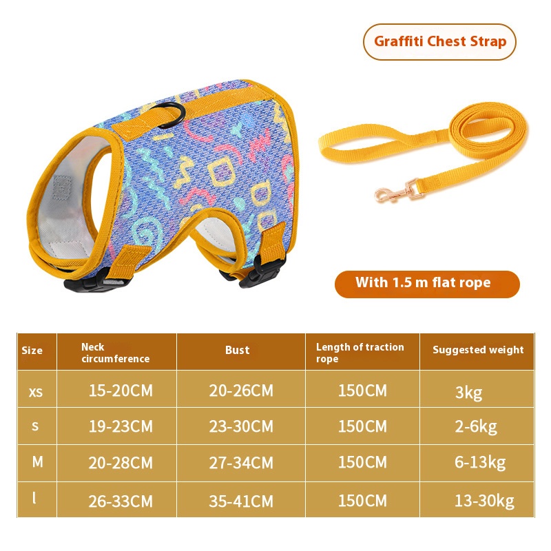 Pet hand holding rope vest dog hand holding rope reflective explosion-proof dog leash pet strap pet supplies