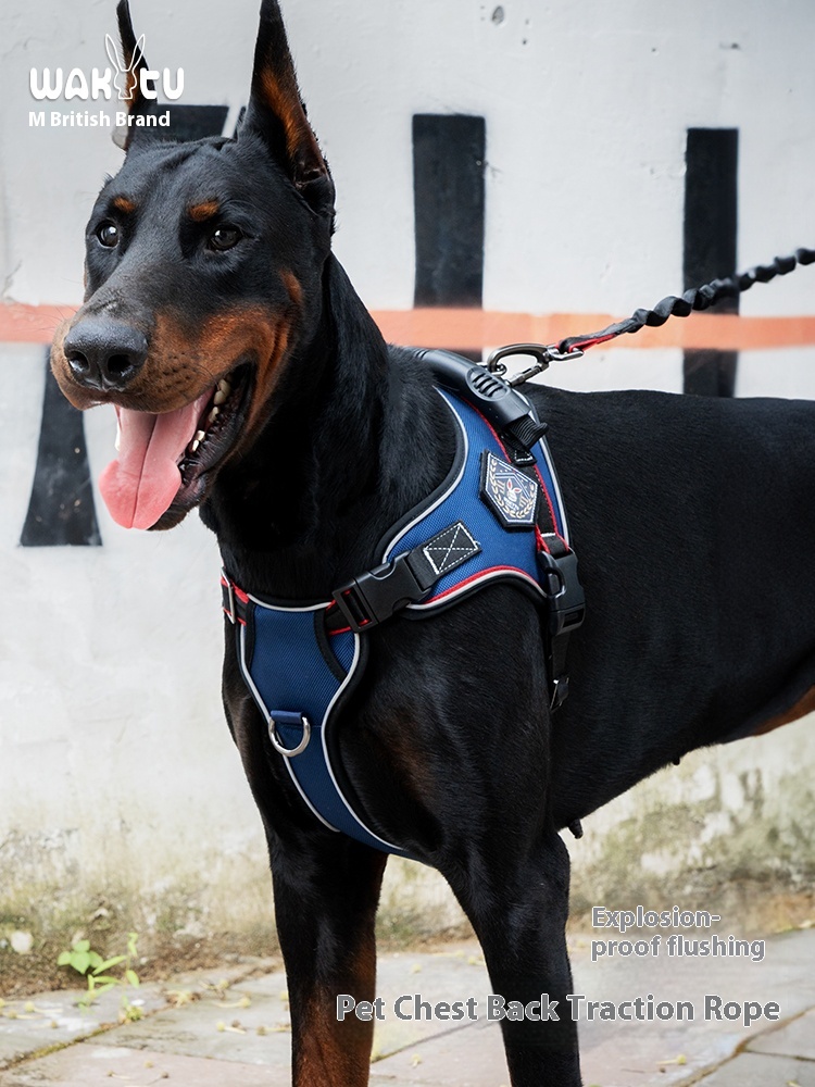 wakytu UK dog breast strap hand holding rope vest strap explosion-proof medium large dog big dog dog leash