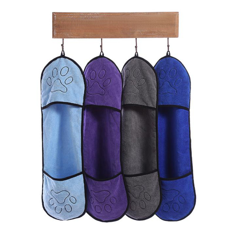 Teddy Schnauzer bath towel small and medium-sized dogs bath towel dog dry hair Corgi absorbent pet beauty