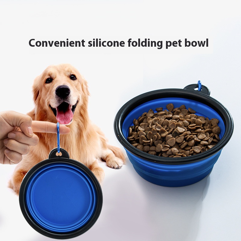 Candy foldable bowl out feeding drinking bowl dog/cat bowl portable hanging backpack Pet Bowl