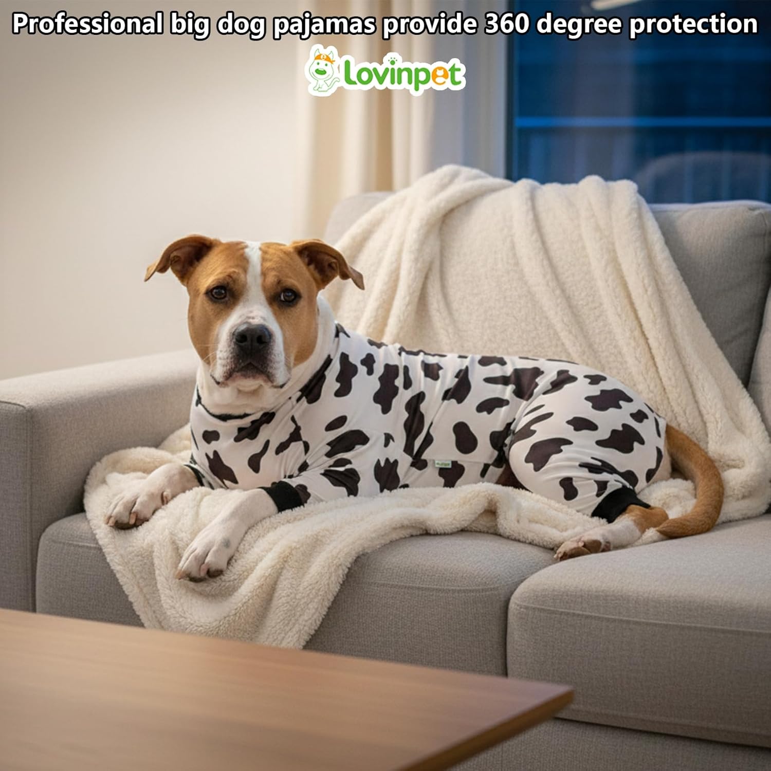 Black & White Animal Print Dog Pajamas