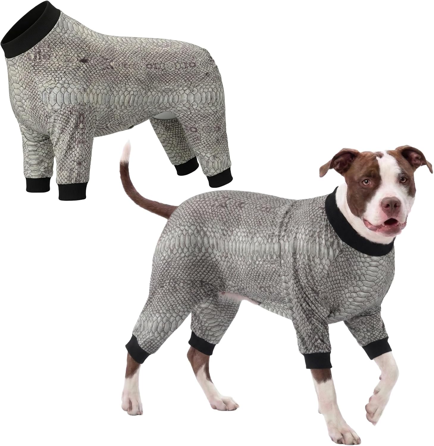 Black & White Animal Print Dog Pajamas