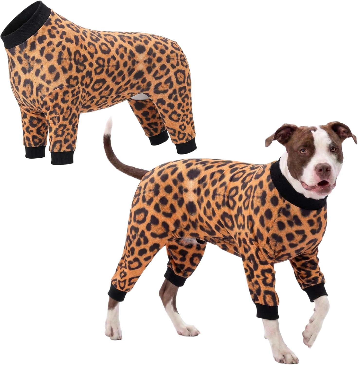 Black & White Animal Print Dog Pajamas