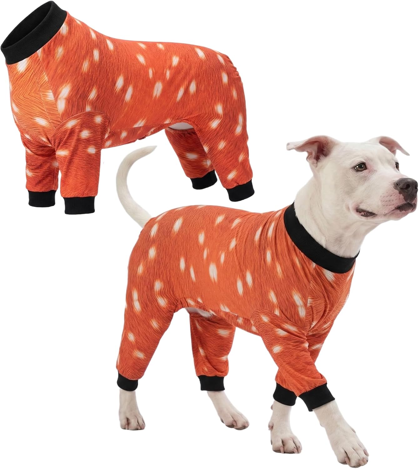 Black & White Animal Print Dog Pajamas