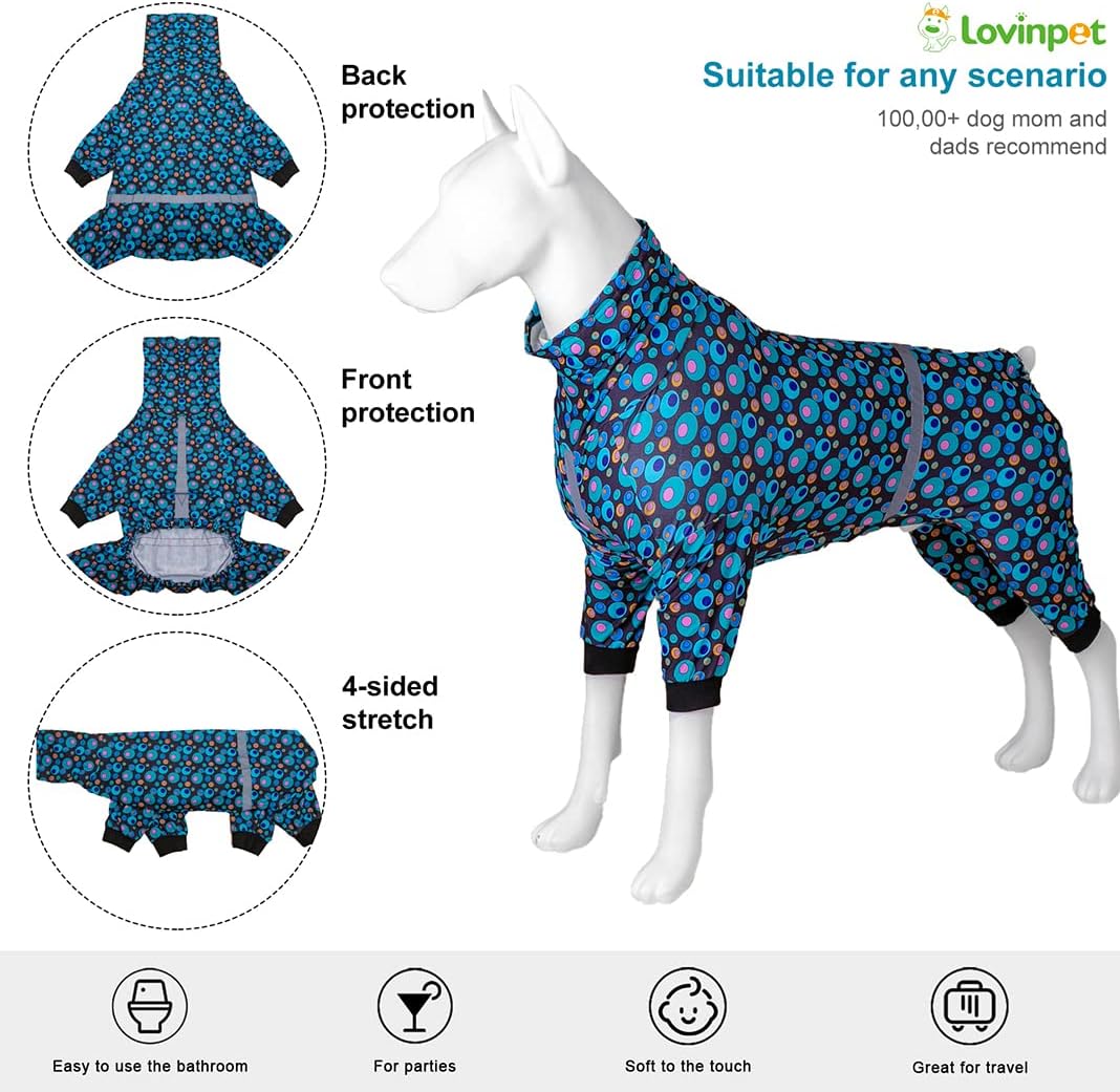 Reflective Green Bubble Print Dog PJs