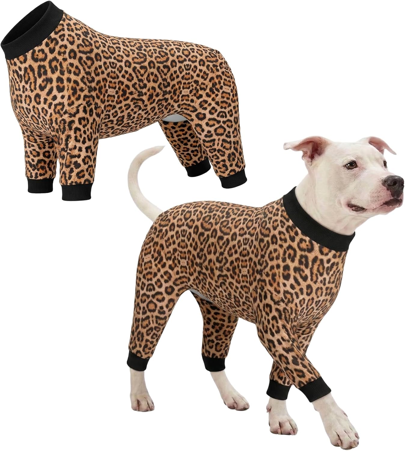 Black & White Animal Print Dog Pajamas