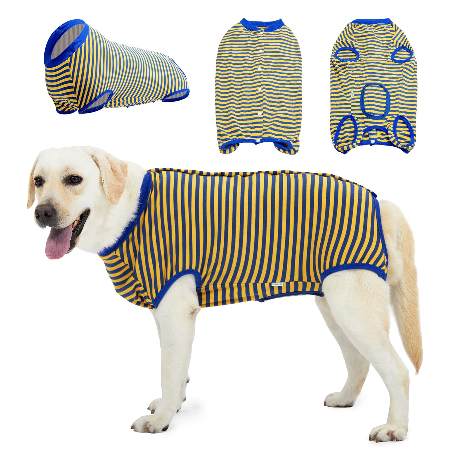 LovinPet Large Dog Post Recovery Suit - Nautical Stripes, Candy Stripes, Sporty Stripes Design