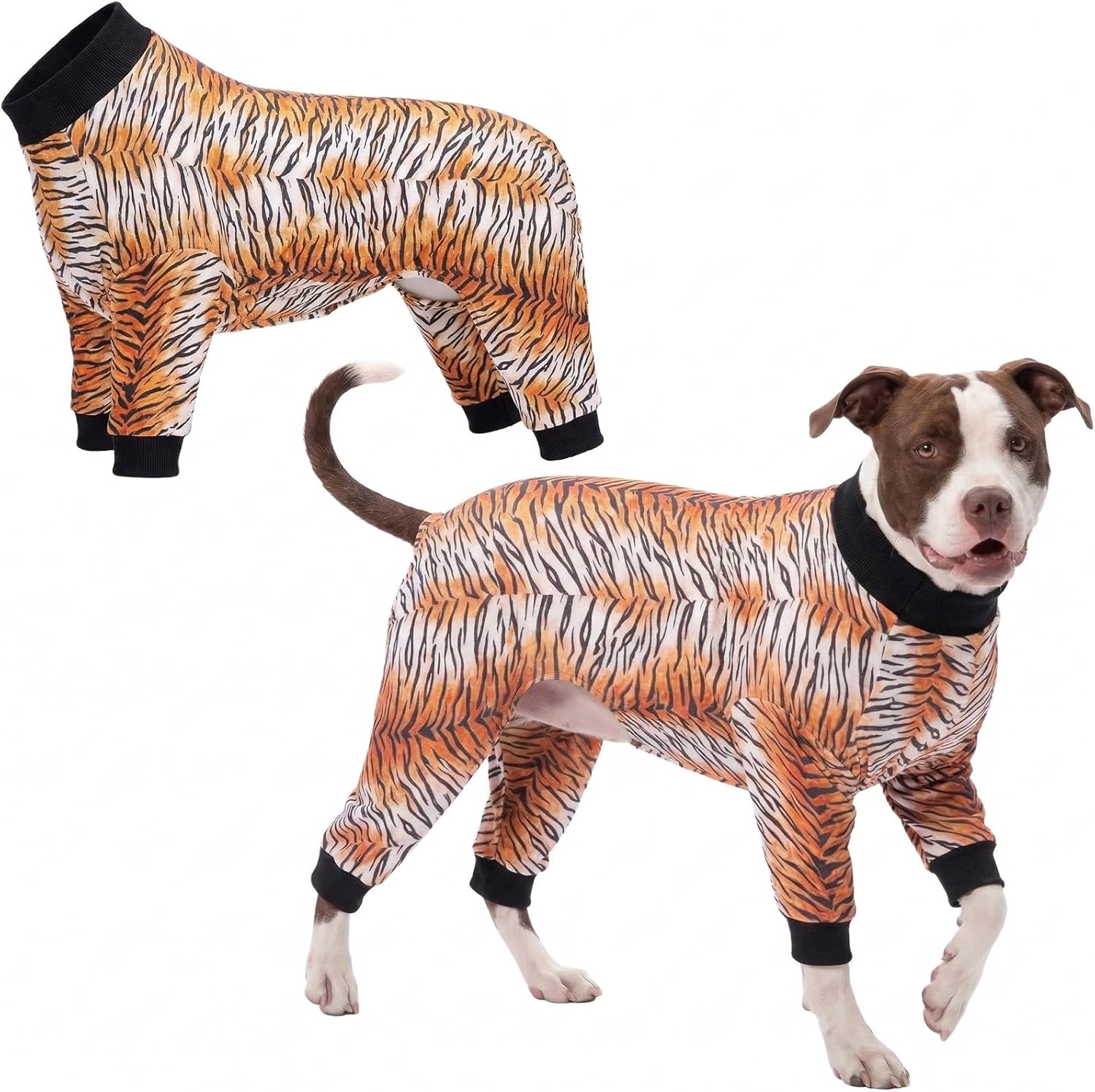 Black & White Animal Print Dog Pajamas