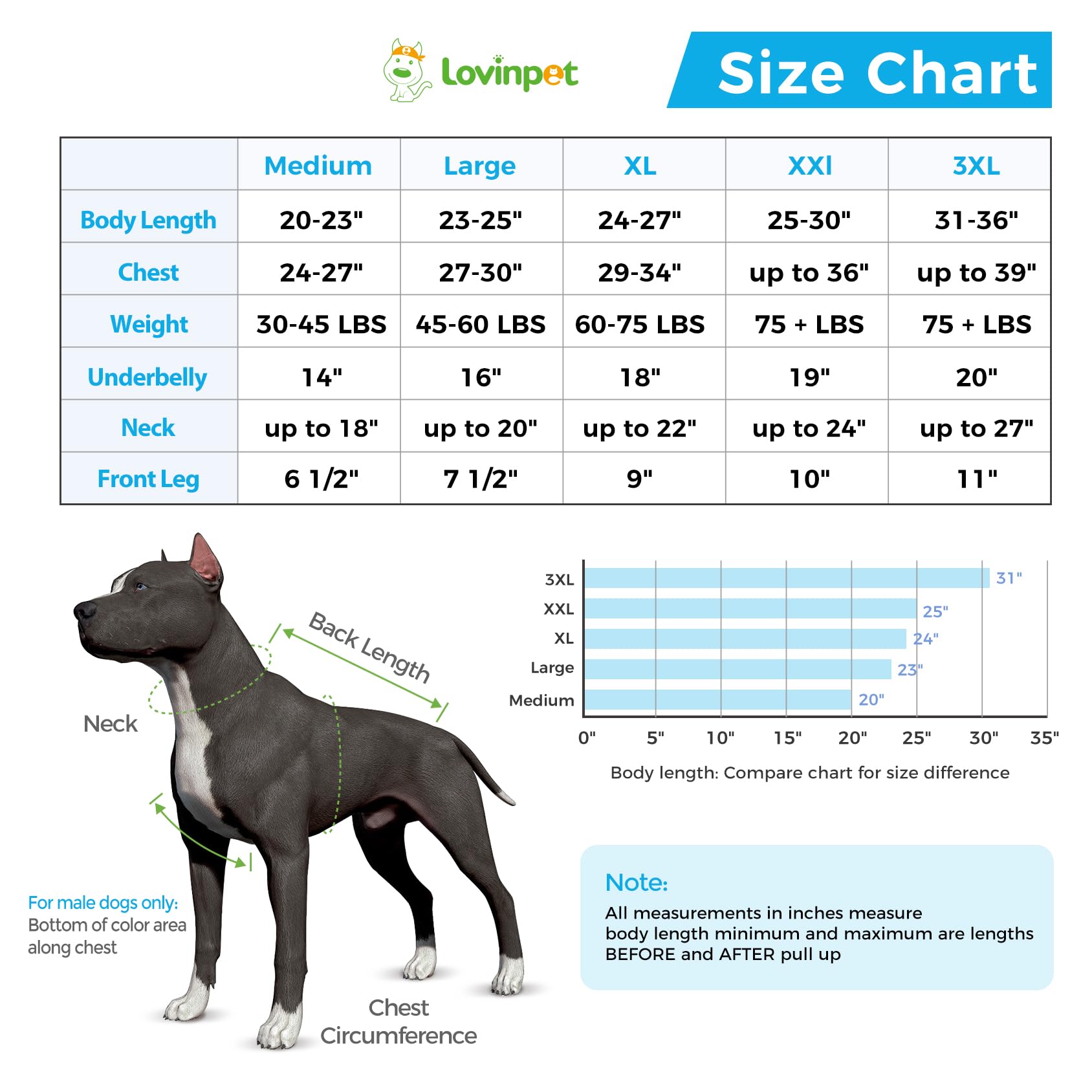 LovinPet Best Seller | Large Dog Recovery Suit - Full Coverage Post-Surgery Onesie