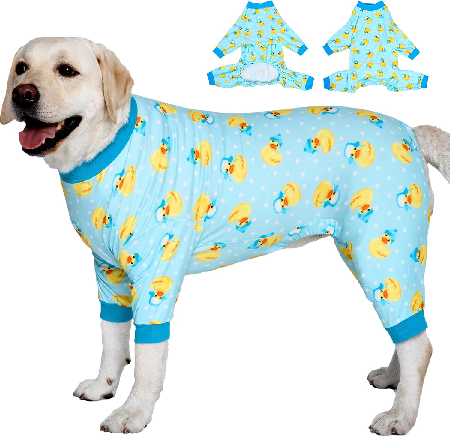 Blue Rubber Ducks Print Dog Pajamas