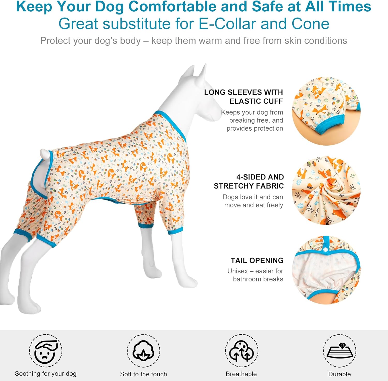 Tan Fox Dog Pajamas