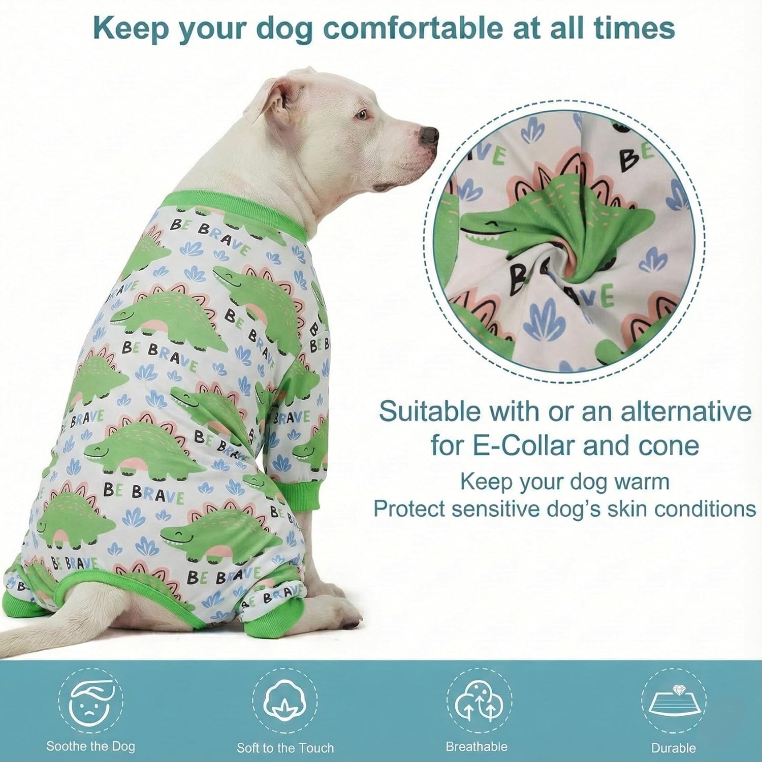 LovinPet Large Dog Pajamas, Four-Leg Stretch Onesie Bodysuit