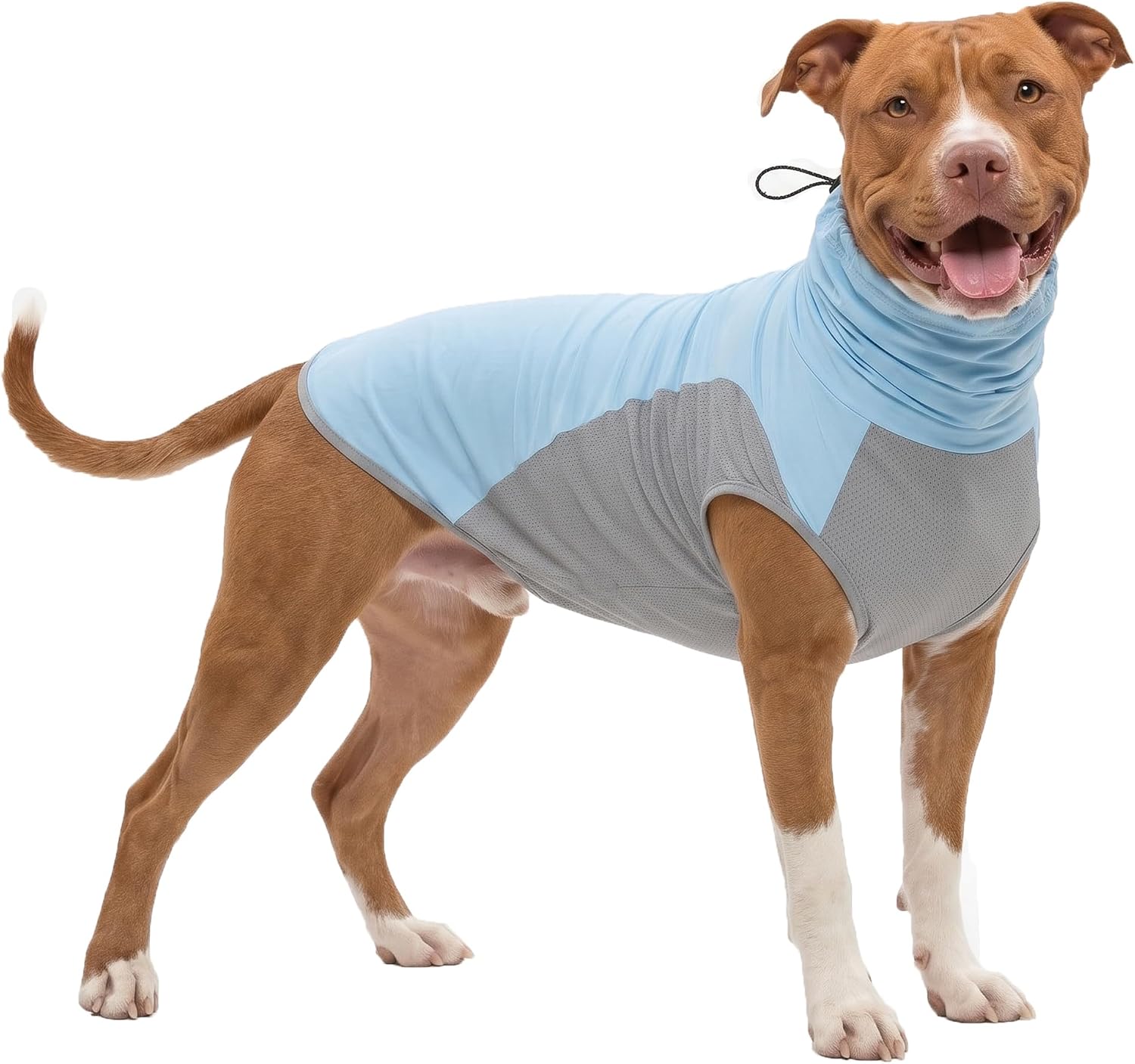 LovinPet Dog Sun Shirt, Sleeveless High Neck Cooling Sun Coverage-Yellow
