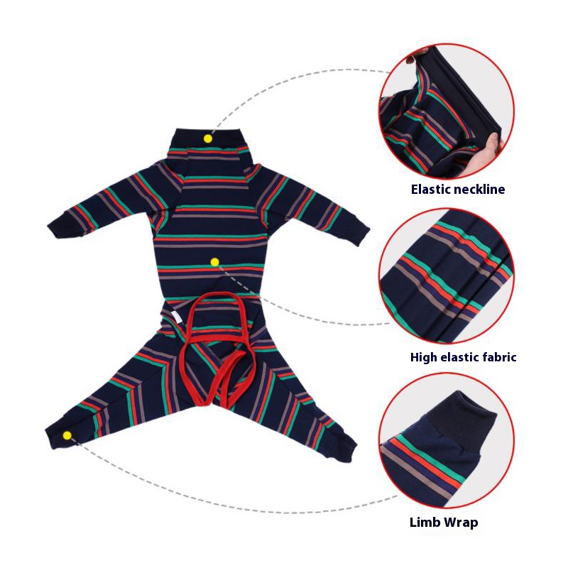 LovinPet Large Dog Pajamas Onesie - Solid Gray Full-Body Dog Sleepwear for Large Dogs