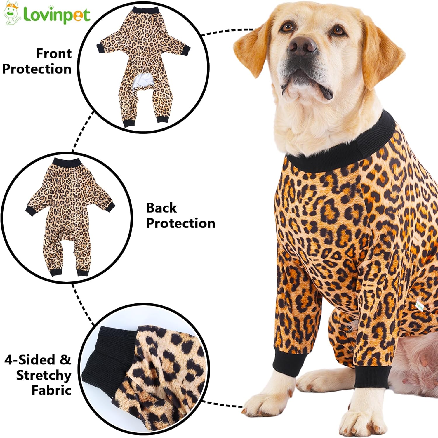 Black & White Animal Print Dog Pajamas