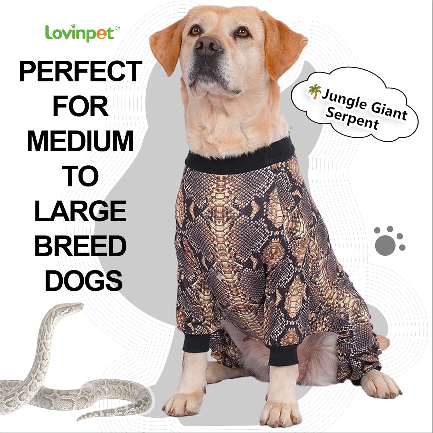 Black & White Animal Print Dog Pajamas