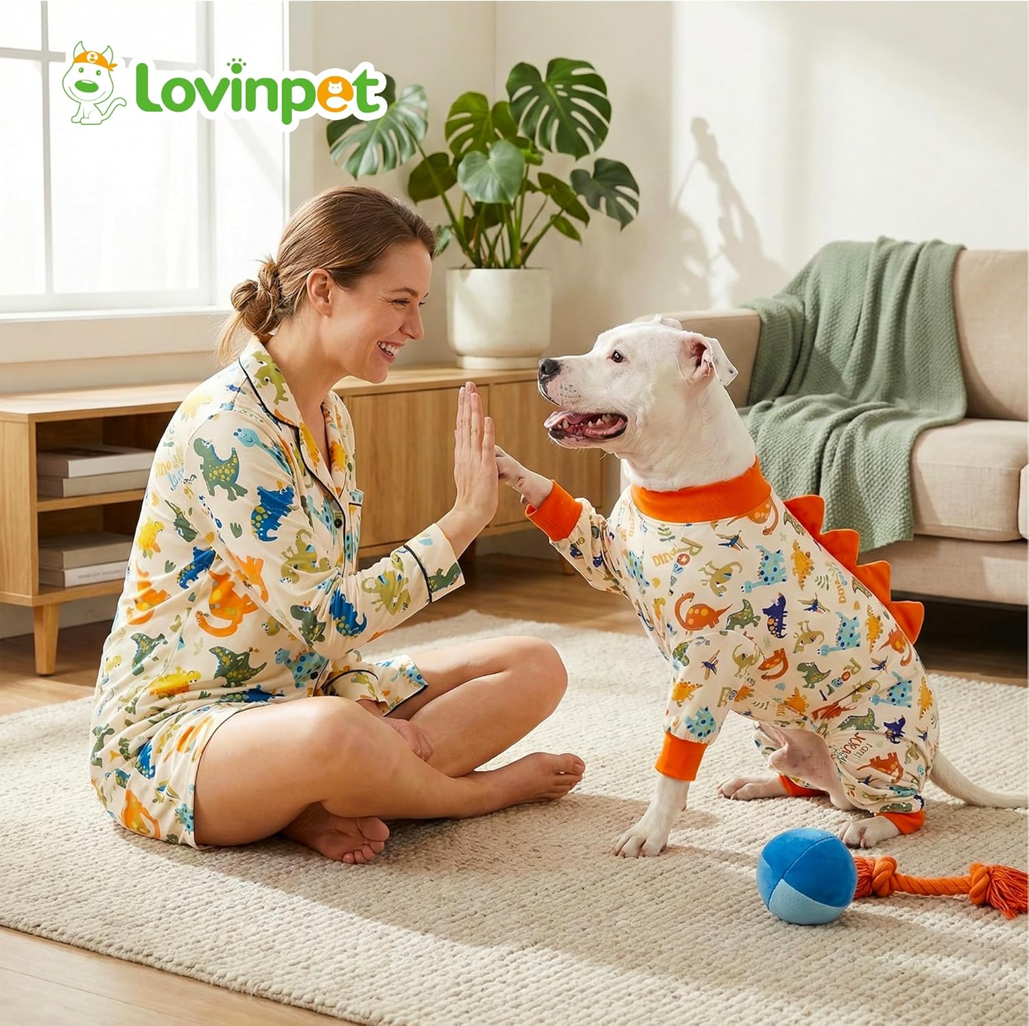 Dinosaur Print Button Front Sleepshirt
