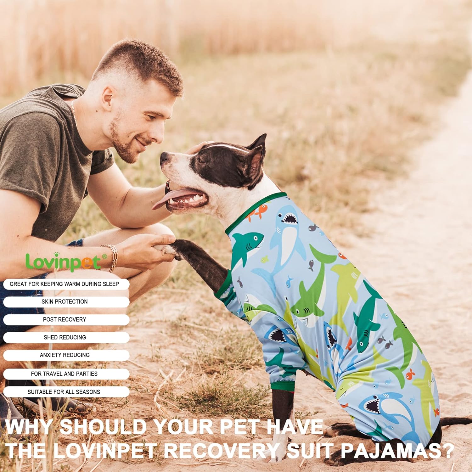 Big Bites Turquoise Print Dog Onesie